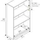 Furinno JAYA Book Shelf, 3-Tier Bookshelf, Bookcase with Adjustable Shelves, 9.5 x 24.5 x 40.3, for Organization and Storage, for Living Room, Bedroom, Home Office, Light Blue