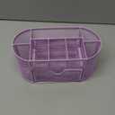 SUPEASY Mesh Desk Organizer, Desk Accessories & Workspace Organizers with Drawers, Pencil Holder for Desk with 9 Compartments for Office Suppliess, 8.6 x 4.3 x 4.1 Inch, Purple