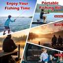 Fishing Rod and Reel Combo Set - 2PCS 6.89ft Collapsible Carbon Fiber Rods with Spinning Reels Fishing Lures Carrier Bag for Travel Saltwater Freshwater Complete Fishing Pole Kit for Anglers