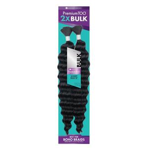 Sensationnel PremToo Bulk Weaving 2x Deep Human Hair Blend for Boho, Knotless Box or Curly Loose Wave Styles - 1 pack (18 inch, 4 MEDBROWN)