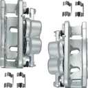 2 Pcs Front Brake Caliper w/Bracket Fit for 2008-2020 Cadillac Escalade, 2008-2020 Chevy GMC Avalanche Silverado 1500 Express Suburban Tahoe Sierra Yukon, Replace for 18B4918A 18B4919A