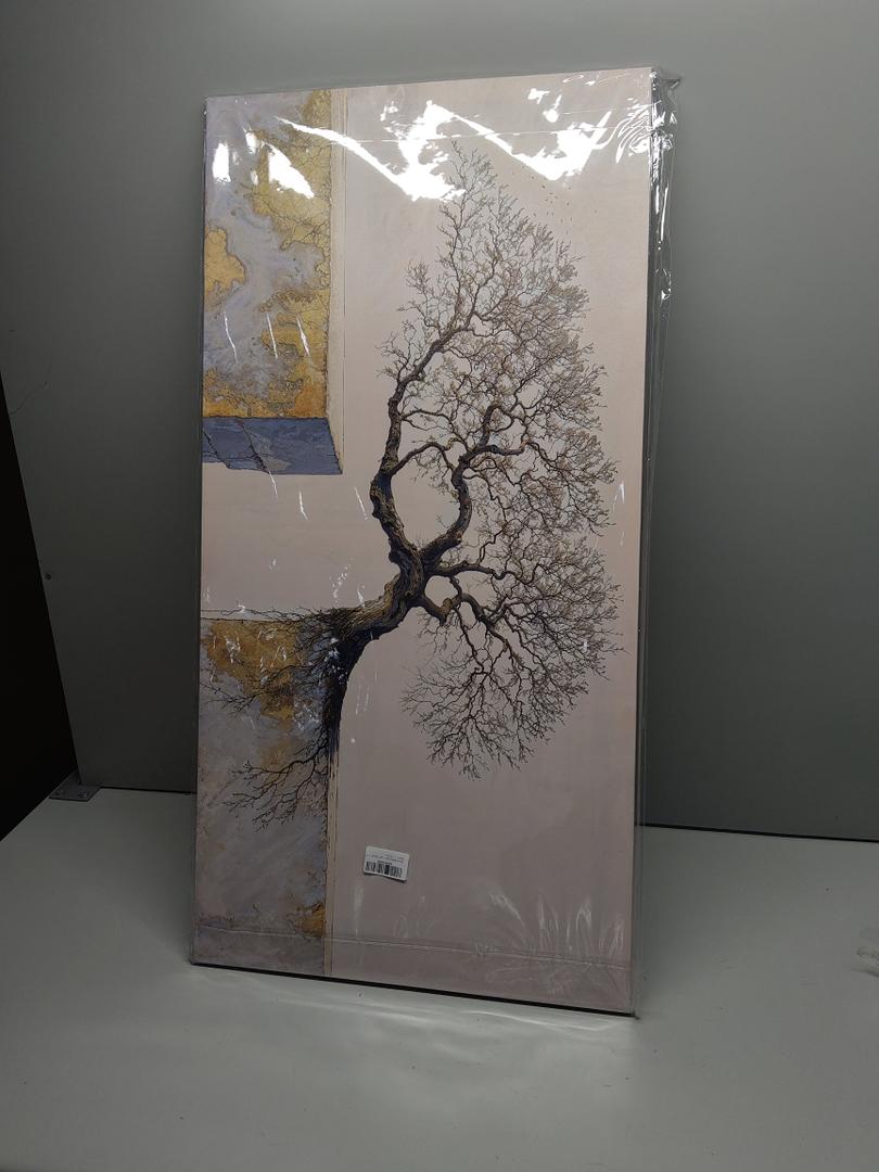 painting tree on a cliff , beige/Grey 20*40