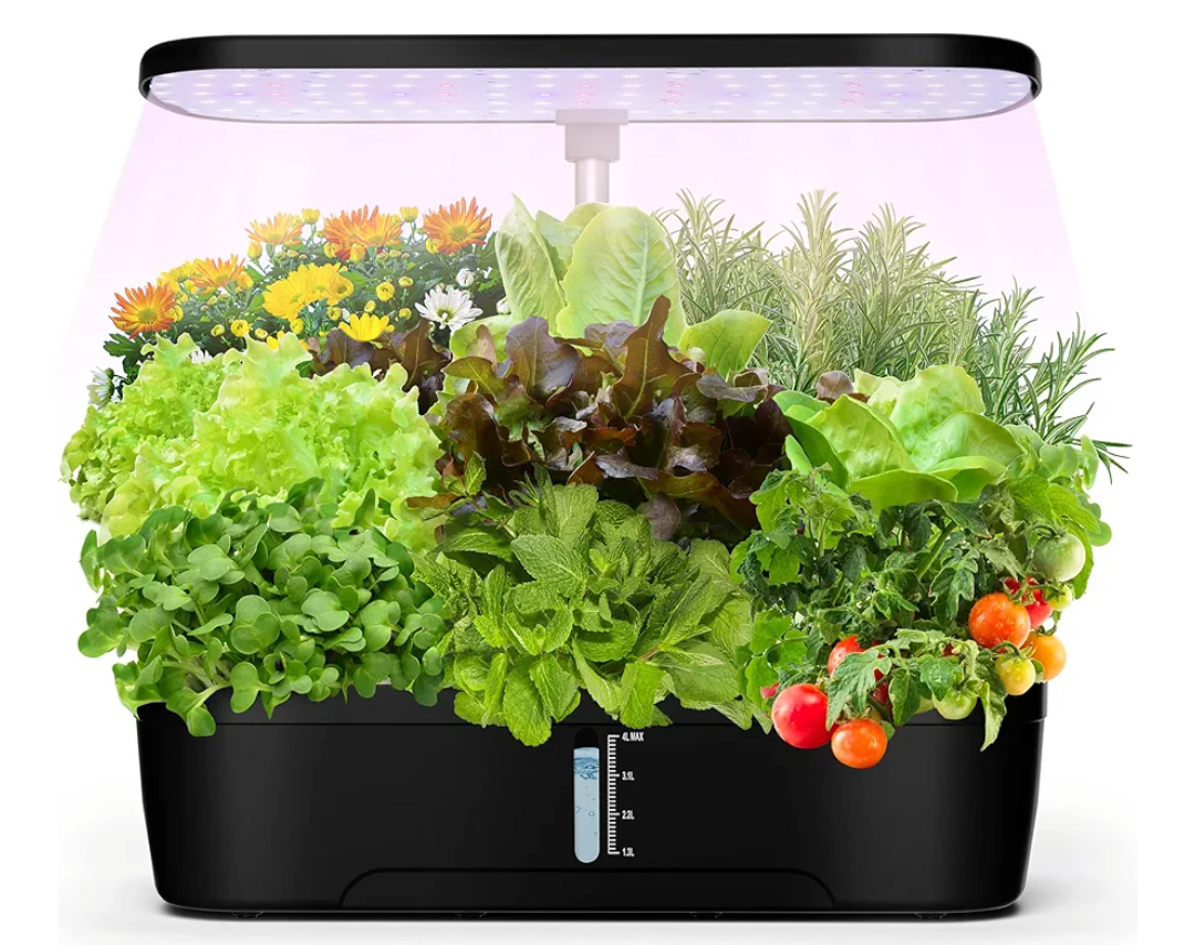 Hydroponics Growing System, Indoor Herb Garden, 12 Pods Hydroponics Growing System, Herb Garden Kit Indoor Gardening System with Grow Light, Automatic Timer, Height Adjustable, Home Kitchen Gift