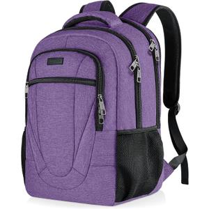 BIKROD Backpack for Women and Men, Extra Large School Backpacks for Teens, Water Resistant Back Pack Fits 17 Inch Laptop, Business Anti Theft Sturdy Computer Bag Gifts, Purple