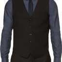 Perry Ellis mens Solid Stretch Suit Vest (X-Large, Black)