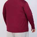 Real Essentials 2 Pack: Men’s Big & Tall Tech Stretch Long-Sleeve & Short-Sleeve Dry-Fit T-Shirt (5XT)