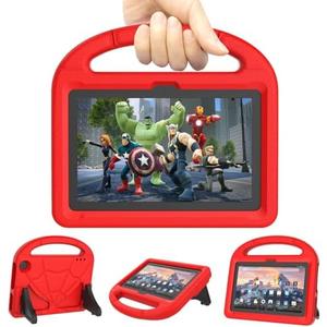 Tablet Case 7inch for Kids(12th Generation, 2022 Release) - DICEKOO Lightweight Shockproof Case with Stand Handle, Not Compatible with TCL Onn Tablets Tablet - Red