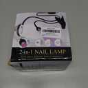 AORAEM LED UV Nail Lamp: Double-Headed Gooseneck U V Lamp for Gel Nails, LED Flash Cure Light with 6X Magnifier Home DIY Salon, Black