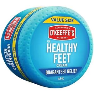 O'Keeffe's for Healthy Feet Foot Cream - 6.4 oz Jar (1 Pack) Relief for Extremely Cracked, Dry Feet, Repairing Skincare, Instantly Boosts and Retains Moisture Levels
