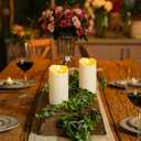 Homemory 6"x3" Outdoor Waterproof Flameless Candles, LED Candles, Battery Operated Candles with Remote and Timers, Electric Fake Plastic Pillar Candles, Ivory White, Set of 2