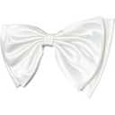 59" Long Bow for Wedding Dress Decoration Detachable Satin Bowknot White  (White-one Layer Bow)