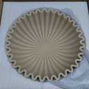 OAKOA Beige Resin Large Decorative Bowls for Home Decor - Decorative Bowl for Keys Entryway Table - Decorative Fruit Bowl Decor - Purse Bowl