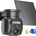 KKB 4G LTE Cellular Security Cameras Wireless Outdoor, No WiFi Solar Security Camera, 2K HD Cam Color Night Vision, 2-Way Audio, 355 Live View, PIR Motion Sensor (SIM Card Included)