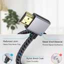 XAOSUN Right Angle HDMI 2.0 Cable 6.6 Feet, Strong Anti-Interference, 18Gbps High Speed Support 4K@60Hz,3D 1080P,HDR,ARC,90 Degree HDMI Cable for MacBook pro 2023,Monitor,ps4/5,Xbox,Fire TV and More