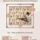 Blissful Diary Baby Play Mats for Floor, 71x59 Inch Extra Thicker & Large Soft Cushioning Foam Playmats for Babies and Toddlers, Foldable Washable Baby Crawling Mat for Playpen, Earth Tones Design