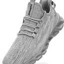 Sneakers for Men Running Casual Lightweight Tennis Shoes Walking Athletic Gym Workout Shoes Summer (8, Grey)