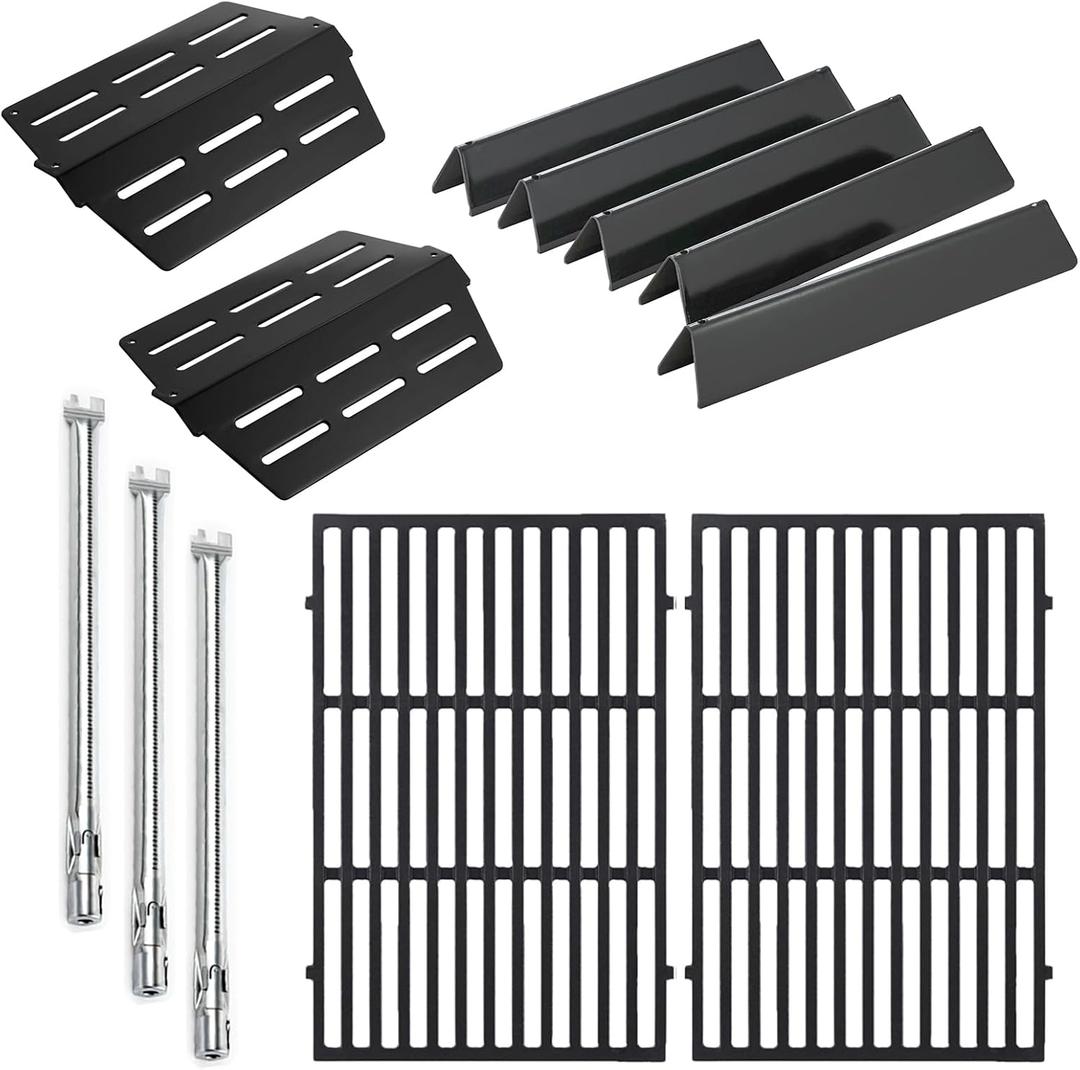 Genesis Grill Replacement Parts for Weber Genesis E-310 E-330 S-330 EP-330 S-310 Grill Parts 7621 Flavorizer Bars Parts 7524 Grates Replacement 65505 Heat Deflector 62752 Burner Tubes 300 Series Parts