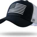 American Flag Trucker Hat - Snapback Hat, Baseball Cap for Men Women - Breathable Mesh Side, Adjustable Fit - for Casual Wear