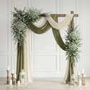lovemoon Mixed Greenery Artificial Eucalyptus Stems, Baby Breath Artificial Flowers Bulk and Eucalyptus Leaves for Wedding Bouquets Home Office Floral Decor (100, Green and White)