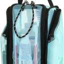 Cosmos Mesh Shower Caddy Toiletry Organizer Hanging Shower Tote Bag, Quick Dry Shower Organizer Portable Bath Bag with Durable Zippers & Side Pockets for Travel Gym Swimming Beach & Camp (Aqua Blue)