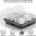 Nax Caki 3D Square Ice Cube Tray, Large Square Silicone Fun Shapes Whiskey Ice Mold with Funnel for Cocktails, Bourbon,Brandy, Whiskey Gifts for Men Black