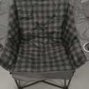 Oversized Heated Camping Chair Fully Thick Padded Camping Chair XL Camp Chair for Adults 3 Levels Adjustable Heated Camp Chair for Outdoor Use (Battery Not Included) (Grey)