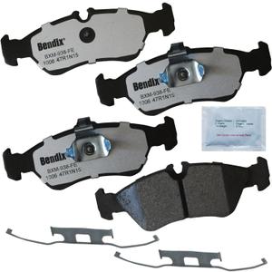 Bendix Fleet Metlok MKD1006FM Semi-Metallic Rear Brake Pads for Dodge Sprinter 2500 2006-2003, Sprinter 3500 2006-2003, Freightliner Sprinter 2500 2006, Sprinter 3500 2005-2002