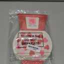 Vesici 48pcs Valentine's Day Gumball Machine Plates Red Pink Love Heart Paper Plates Disposable Dinner Dessert Tableware Party Supplies for Valentines Wedding Anniversary Decorations, 7.25x10.75 Inch