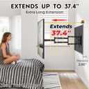 BONTEC TV Wall Mount for 2665 Inch Flat and Curved Screens with 37.4 Inch Long Extension, Full Motion Swivel Design, Heavy Duty Bracket for Corner or Monitor Setup, Max VESA 400x400, Holds 77 lbs