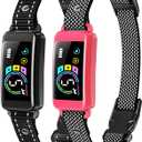 Bark Collar, 2 Pack Smart Dog Bark Collar for Large Medium Small Dogs, Anti Barking Device for Dogs Training Collar with Beep Vibration Harmless Shock, 5 Adjustable Sensitivity (Pink)
