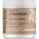Grass-Fed Bovine Colostrum Supplement with Cocoa Powder, for Kids & Adults, Immune System Support, Gut Health and Muscle Recovery, 60 Servings