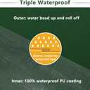 Favoyard Patio Chair Cushions 18 x 18 x 3 Inch Waterproof Outdoor Seat Cushions for Patio Furniture 3-Year Color Fastness Garden Sofa Couch Chair Pads with Handle & Adjustable Straps Set of 2, Green