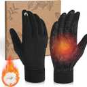 RIGWARL Upgraded Plush Gloves for Cold Weather, Women Men Winter Gloves for Late Fall and Early Winter, Warm Running Gifts (XX-Large, 112 Colder-(75% Warm)-Black)