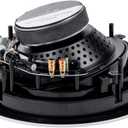 Monoprice 2-Way Carbon Fiber In-Ceiling Speakers - 8-Inch, With 15 Degree Angled Drivers, Pair, Black - Alpha Series
