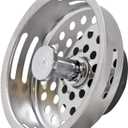 3 x EZ-FLO Rubber Flat Bottom Replacement Basket, 3-1/2 Inch Diameter, Stainless Steel, 30058