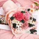 Flowers for Delivery Prime, Graduation Gifts Preserved Flowers Bouquet Forever Roses for Anniversary Birthday, Eternal Floral Gift for Women Wife Girlfriend -Pink