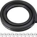 3/8 Inch ID Fuel Line Hose - 10FT Marine Grade Fuel Line with 10PCS Hose Clamps,300PSI High-Pressure Fuel Line for Automotive Fuel Systems Engines (3/8" ID-10Ft)