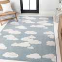 JONATHAN Y Hedwig High-Low Cloud Blue 3x5 Indoor/Outdoor Area Rug, Youth Scandi, Kids, Modern, Cottage, Transitional for Bedroom,Kitchen,Living Room,Non Shedding,Easy-Washing (SCN105A-3)