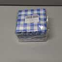 Blue Gingham Napkins Disposable Cocktail: 120PCS Checkered Square Paper 9.8x9.8 Inch For Table Decorations & Dinner Party