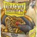 Dragon Shield | Standard Size Card Matte Sleeves | 100 CT - Smooth & Tough Premium TCG Sleeves | Compatible with Pokemon, Flesh & Blood, One Piece & Magic The Gathering | Gold - Matte