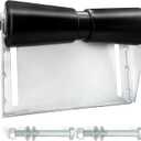 Boat Trailer Roller with Brackets 8" 10" 12" Galvanized Steel and Black Rubber Keel Roller for Boat Trailer