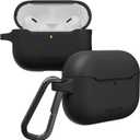 MAGEASY Designed for AirPods Pro 3 Case - Shockproof Protective Case for AirPods Pro 3, Stain-Resistant, Smooth & Skin-Friendly, Support Wireless Charging - Skin (Black)