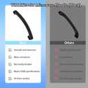 WB15X24435 Microwave Door Handle (Black),for Ge Microwave Handle Replacement for AP5957851, PS10065137, EAP10065137