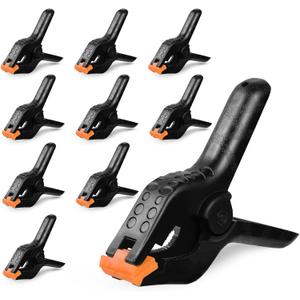 4.5 Inch Spring Clamps Heavy Duty, 10 Pack Spring Clips, Backdrop Clips Clamps for Crafts Woodworking Photography