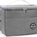 Lunch Bag Insulated Lunch Box Resuable for Adult Men Women Large Leakproof Tote Gray