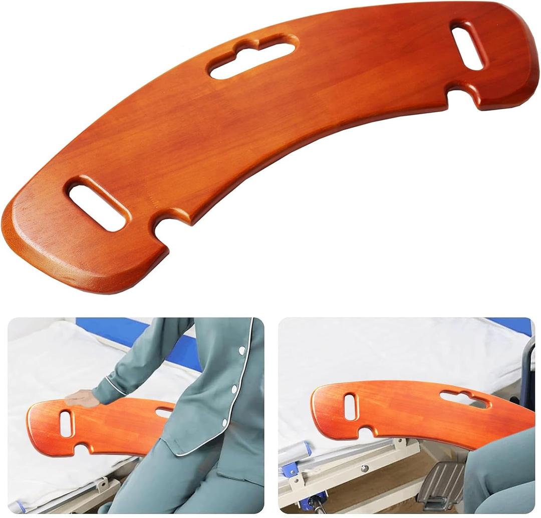 Slide Transfer Board, 31" Wooden Slide Assist Device for Transferring Patient or Handicap from Wheelchair to Bed, Couch, Toilet, Car, Sliding Board, Patient Slide Board 440lbs