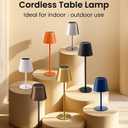 3 Pack Cordless Table Lamp, Portable Battery Operated Lamp with 3 Color Temps and Stepless Dimming, Rechargeable Table Lamp for Dinner, Desk, Cafe, Outdoor (Black)