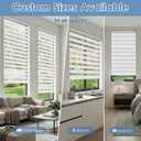 Artpuch Cordless Zebra Blinds for Windows,34" W X 64" H White Window Shades