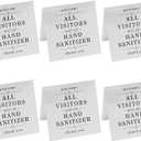 Stockroom Plus Metal Tent Signs, All Visitors Must Wash Hands (4 x 4 In, 6 Pack)