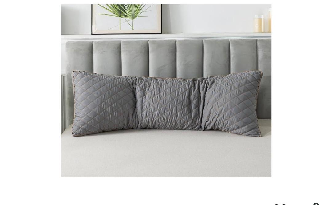 WhatsBedding Memory Foam Body Pillow for Adults, Long Pillow for Sleeping, Full Body Pillow for Bed - Dark Grey